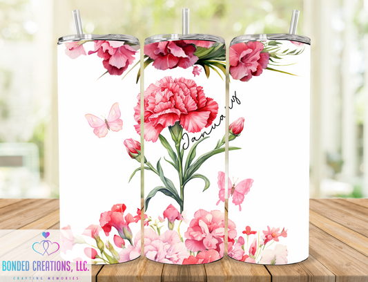 Birth Month Flower 20 oz Tumbler