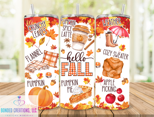 Hello, Fall 20 oz Tumbler