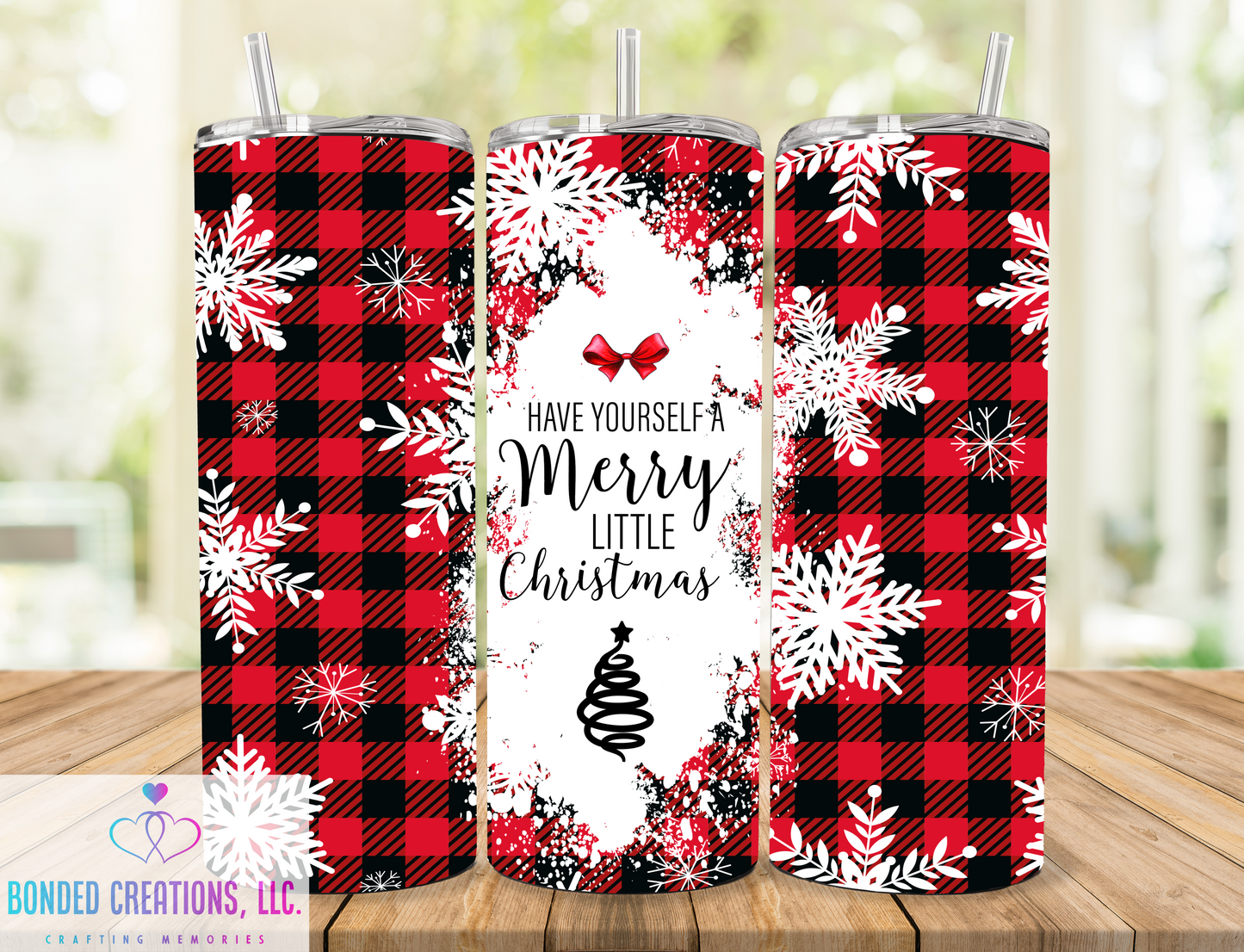 Checkered Christmas 20 oz Tumbler