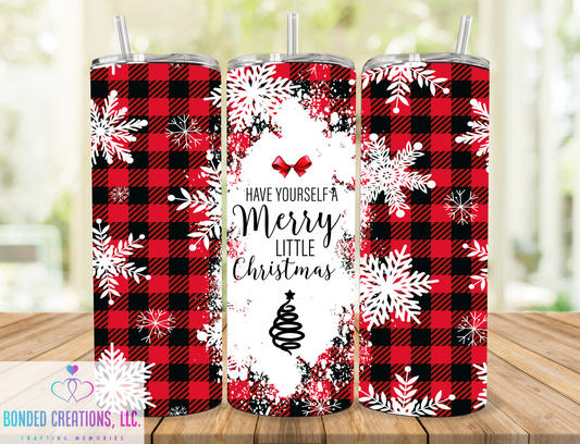 Checkered Christmas 20 oz Tumbler