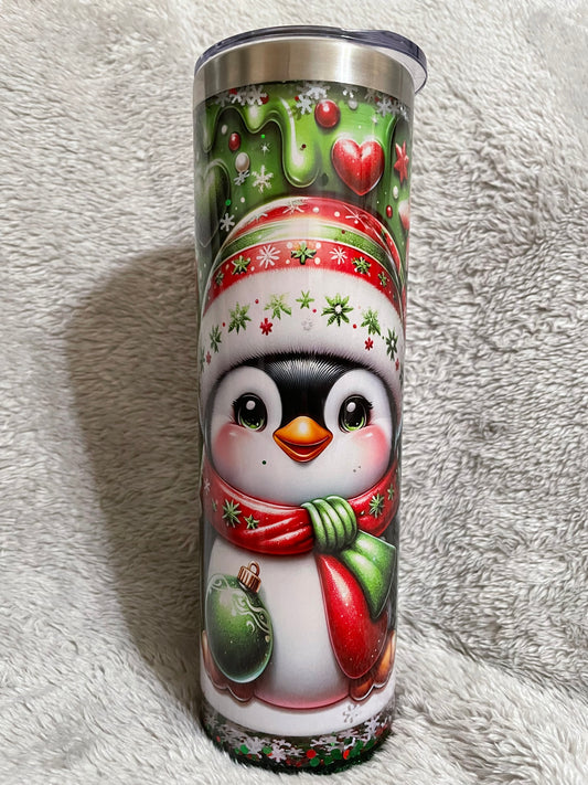 Penguin 20 oz Snow Globe Tumbler