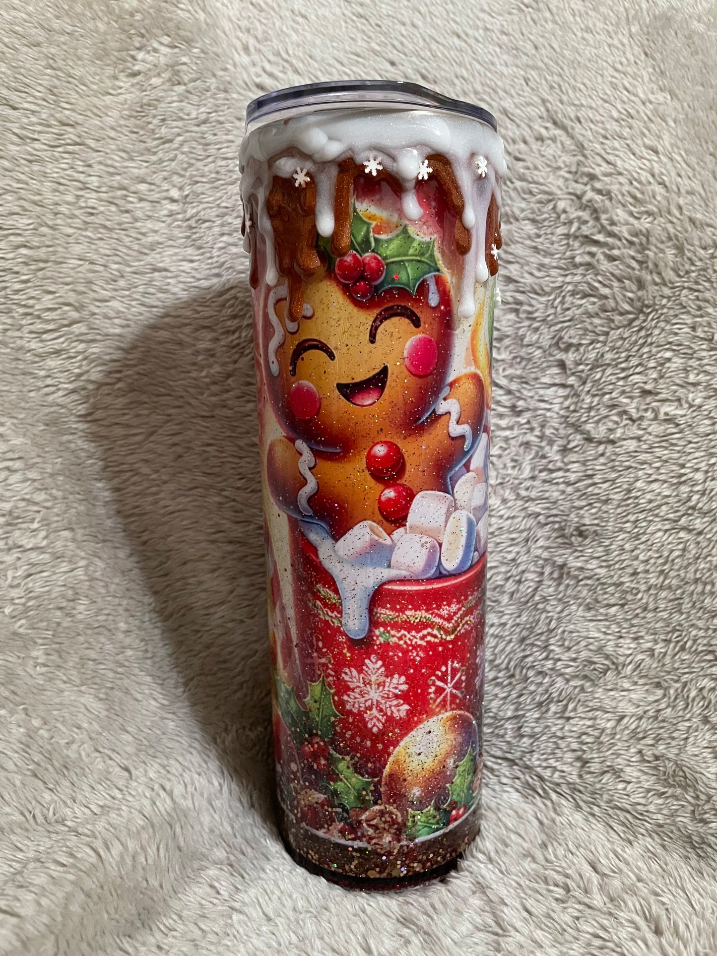 Gingerbread 20 oz Snow Globe Tumbler