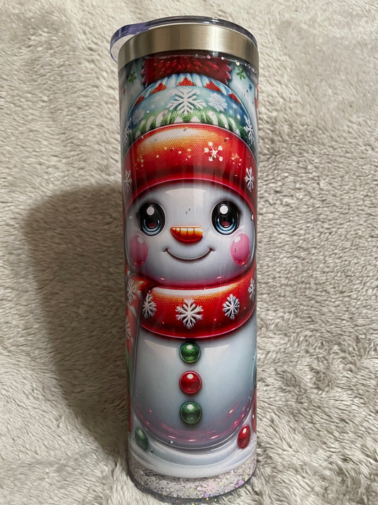 Snowman 20 oz Snow Globe Tumbler